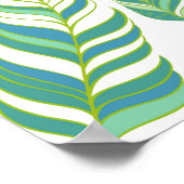 Poster Toucans, feuilles tropicaux, motif décoratif. (Coin)