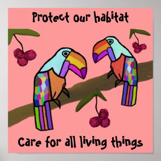 Poster Toucans Habitat (Voorkant)