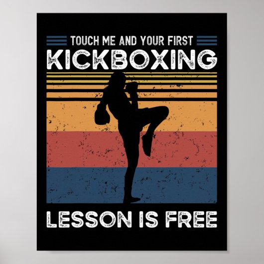 Poster Touch Me And Your First Kickboxing Lesson Is Free (Devant)