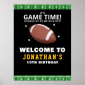 Poster  Touchdown Celebration: Football Field Birthday bo (Devant)