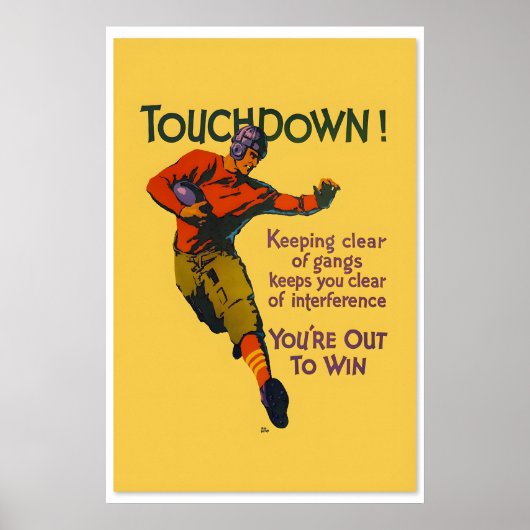 Poster Touchdown ! - Programme de motivation au travail s (Devant)