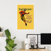 Poster Touchdown ! - Programme de motivation au travail s (Bureau à domicile)