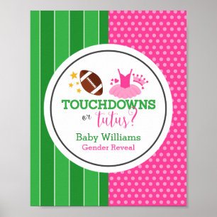 Poster Touchdowns ou Tutus Genre Reveal