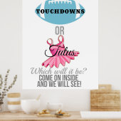 Poster Touchdowns ou tutus genre révéler signe de bienven (Cuisine)