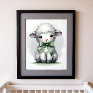 Poster Touche de couleur Ferme Animaux de la nurserie Mou
