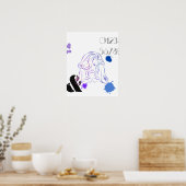 Poster Touche de couleurs aquarelles (Cuisine)