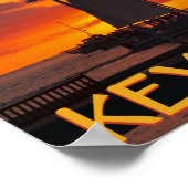 Poster Touche West Sunset avec Bateaux (Coin)