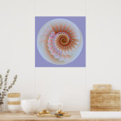 Poster Toucher l'art fractal fin Abstrait (Cuisine)