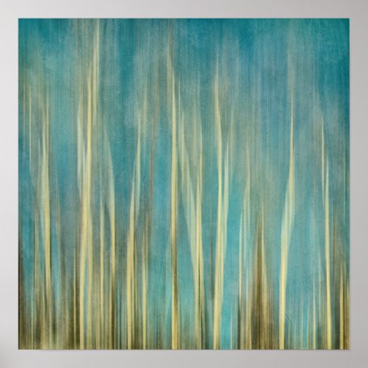 Poster toucher le ciel l'abstraction de la forêt de peupl (Devant)