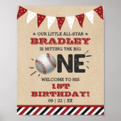 Poster Toucher Le Grand | Baseball 1er anniversaire (Devant)