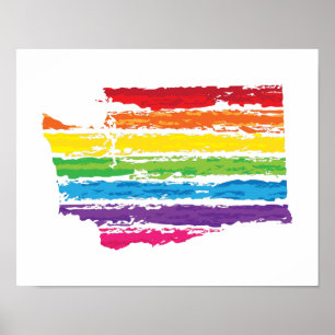Poster touches de couleurs de washington