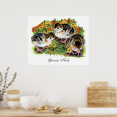 Poster Touches de jardin fleuri (Cuisine)