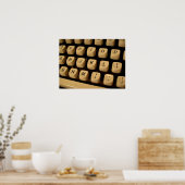 Poster Touches de machine à écrire (Cuisine)