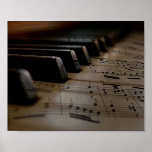 Poster Touches de piano de musique antique (Devant)