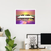 Poster Touches de piano dièse de mer (Bureau à domicile)