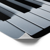 Poster Touches de piano et livre de musique (Coin)