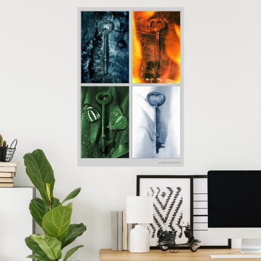 Poster Touches élémentaires (Bureau à domicile)