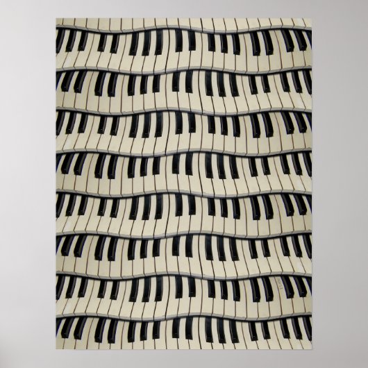 Poster Touches Piano Rock Et Roll (Devant)