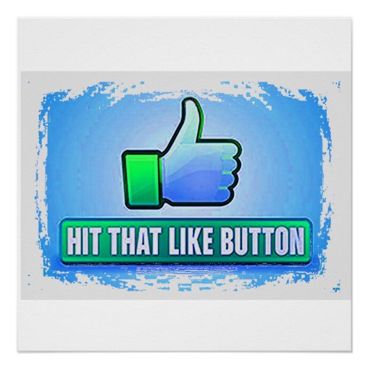 Poster Touchez ce bouton Like (Devant)