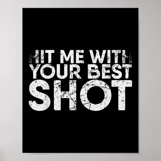 Poster Touchez-Moi Avec Votre Meilleur Tir Pour Badminton (Devant)