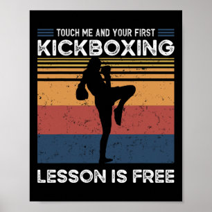 Poster Touchez-moi et votre première leçon de kickboxing