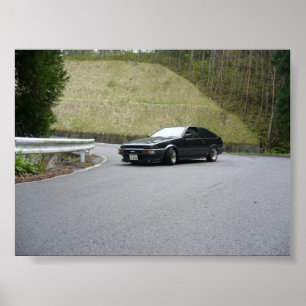 Poster Touge et dérive AE86