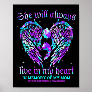 Poster Toujours Dans Mon Coeur Ma Mère Prévention Du Suic