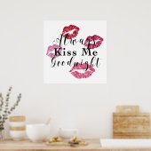 Poster Toujours Embrasser moi Bonne nuit avec l'affiche d (Cuisine)