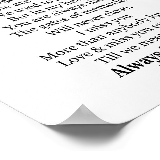 Poster Toujours et toujours Aimer Toi Maman (Coin)