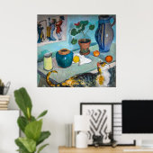 Poster Toujours la vie avec chat | Auguste Macke | (Bureau à domicile)