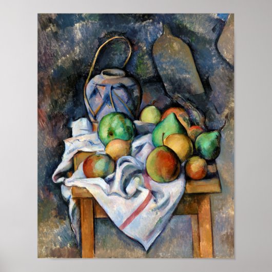 Poster Toujours la vie avec les fruits, Paul Cezanne (Devant)