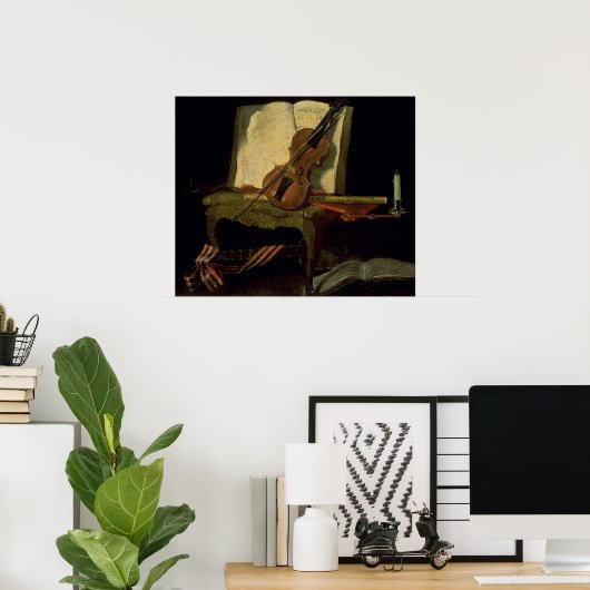 Poster Toujours la vie avec un violon (Bureau à domicile)