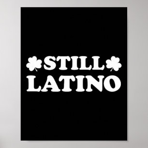 Poster Toujours latino avec Shamrock Saint-Patrick 