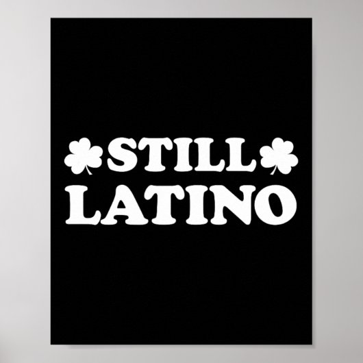 Poster Toujours latino avec Shamrock Saint-Patrick (Devant)