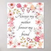 Poster Toujours ma mère pour toujours mon ami Mur Imprime (Devant)