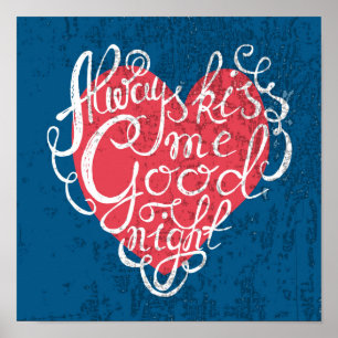 Poster Toujours M'Embrasser Bonne nuit