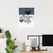 Poster Toujours M'Embrasser Bonne nuit (Bureau à domicile)
