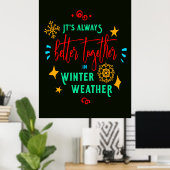 Poster Toujours mieux ensemble en hiver Noël (Bureau à domicile)