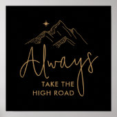 Poster Toujours prendre la route haute motivation (Devant)