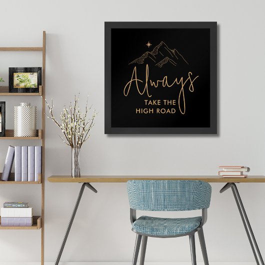 Poster Toujours prendre la route haute motivation