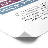 Poster Toujours prendre le devis de motivation de la rout (Coin)