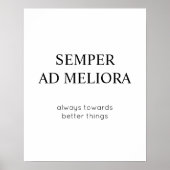 Poster Toujours vers de meilleures choses Citation latine (Devant)