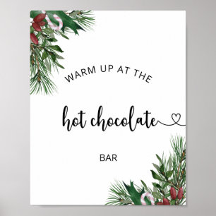 Poster Toujours vert Réchauffez-vous au bar au chocolat c
