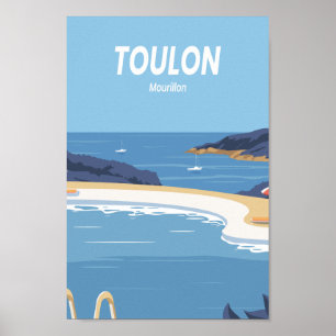 Poster Toulon Mourillon Illustration d'un lieu de voyage