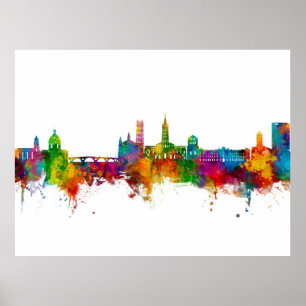 Poster Toulouse France Skyline