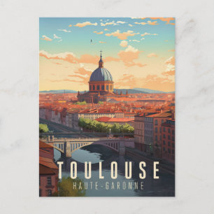 Poster Toulouse - Frankrijk - illustratie Briefkaart