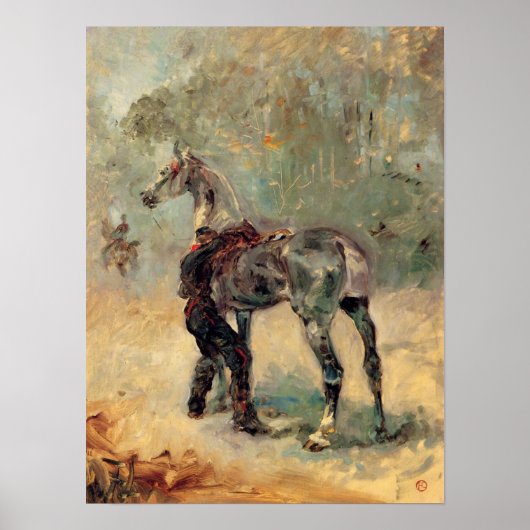 Poster Toulouse-Lautrec - Artilleryman et son cheval (Devant)