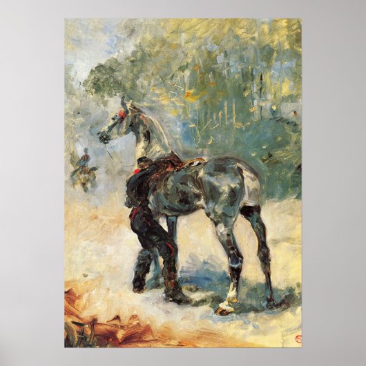 Poster Toulouse-Lautrec - Artilleryman Saddling His Hors. (Devant)