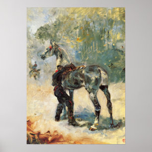 Poster Toulouse-Lautrec - Artilleur sellant son cheval…