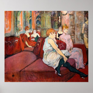 Poster Toulouse-Lautrec - At the Salon, rue des Moulins